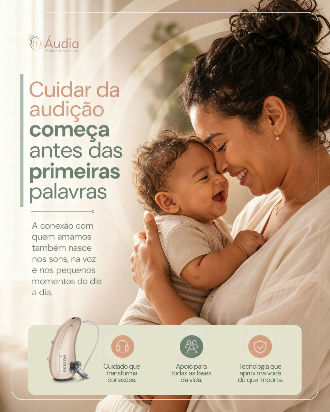 Arte do post Post agendado - Áudia Aparelhos Auditivos - 27/05/2026